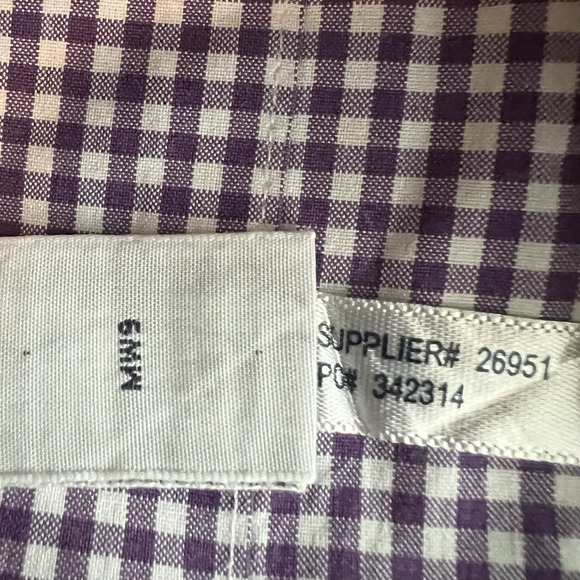 Ralph Lauren Custom Fit Purple Gingham Button-Down‎ Shirt XL Long Sleeve - Picture 6 of 12